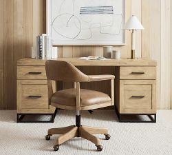 Windom Leather Swivel Desk Chair