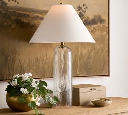 Evangeline Glass Leaf Table Lamp (27")