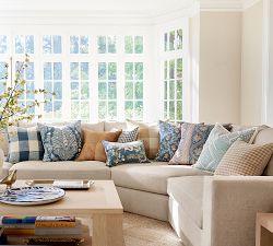 Crane Embroidered Lumbar Pillow