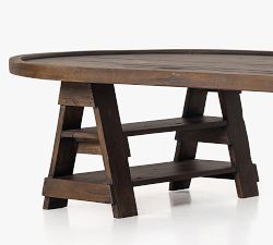 Stardust Reclaimed Wood Oval Coffee Table (72")