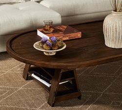 Stardust Reclaimed Wood Oval Coffee Table (72")