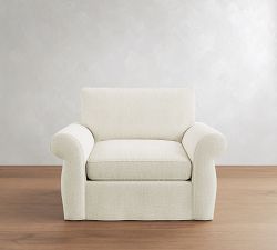 Pearce Roll Arm Deep Seat Slipcovered Chair and a Half