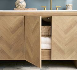 Blair Herringbone 64" Double Sink Vanity