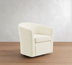 Open Box: Hyde Swivel Chair - Performance Textured Weave White