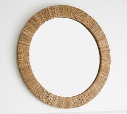 Open Box: Malibu Rope Wall Mirror, Round (40") - Natural