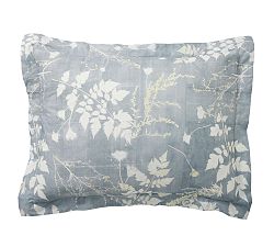 Open Box: Shadow Floral Percale Sham, Standard, Set of 2 - Gray
