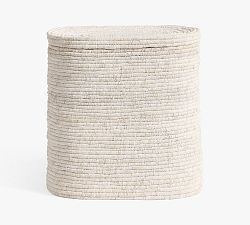 Open Box: Coil Double Hamper - Whitewash