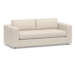 Open Box: Carmel Wide Arm Sofa with Bench Cushion, 86" - Performance Brushed Basketweave Oatmeal