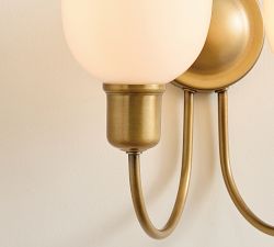 Holmes Milk Glass Double Sconce (13")