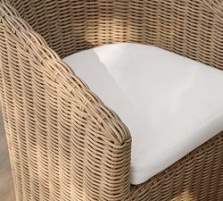 Huntington Wicker Slope Arm Swivel Outdoor Dining Armchair