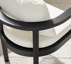 Malibu Metal Curved Outdoor Dining Armchair