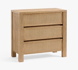Marina Cane 3-Drawer Dresser (36")