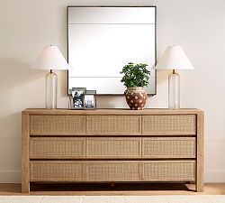 Marina Cane 9-Drawer Dresser (76")
