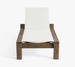 Rockport Mesh Outdoor Single Chaise with Wheels