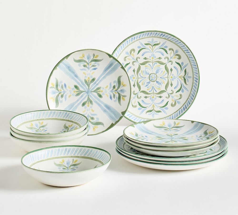 Chambray Tile Stoneware Dinnerware Set