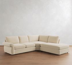 Pearce Roll Arm Deep Seat 3-Piece Bumper Sectional (127")