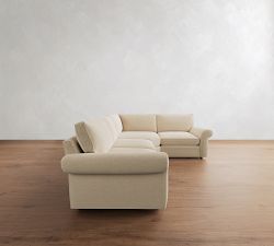 Pearce Roll Arm Deep Seat 3-Piece Wedge Sectional (127")