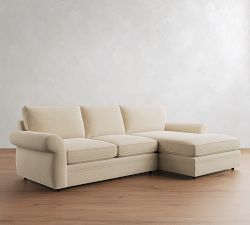 Pearce Roll Arm Deep Seat Chaise Sectional (110"&ndash;140")
