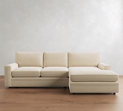 Pearce Square Arm Deep Seat Chaise Sectional (101"&ndash;141")