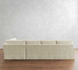 Pearce Square Arm Deep Seat Slipcovered Return Bumper Sectional (115"&ndash;145")