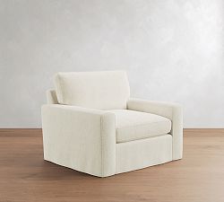 Pearce Square Arm Deep Seat Slipcovered Chair and a Half