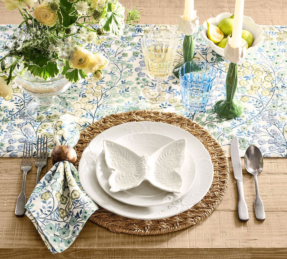 Figural Butterfly Stoneware Appetizer Plates