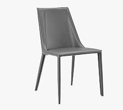 Open Box: Hillside Leather Dining Chair - Gray