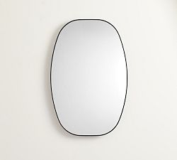 Open Box: Linden Modern Oval Mirror, 22" x 33" - Matte Black
