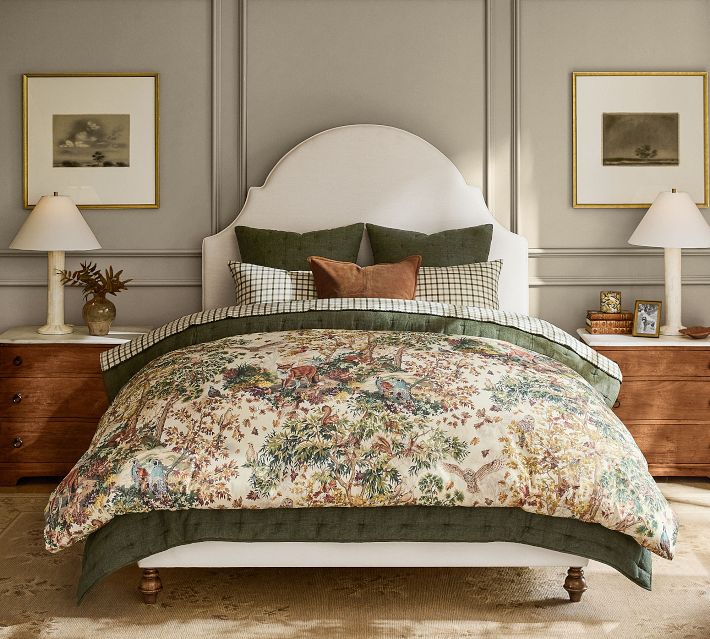 Couette Légère à Volants Pottery Barn – Queen – Vert Macaron – 100% Coton (sans étiquette)