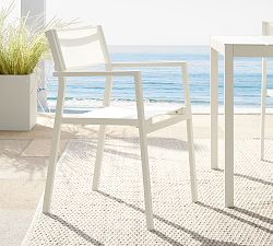 Fiji Metal &amp; Mesh Stackable Outdoor Dining &amp; Armchairs