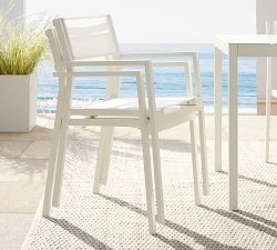 Fiji Metal &amp; Mesh Stackable Outdoor Dining &amp; Armchairs