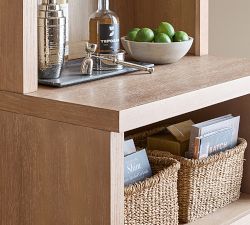 Modern Farmhouse Shelf with Open Cabinet (34")