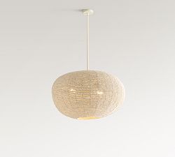 Montauk Wood Bead Pendant (32")