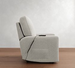 PB Comfort Modern Square Arm Power Lift Recliner with Massage &amp; Heat