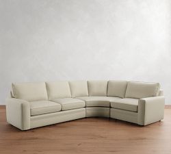 Pearce Square Arm 3-Piece Curved Wedge Sectional (127")