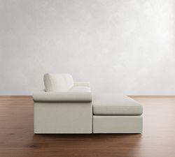 Westwood Roll Arm Slipcovered Modular Chaise Sectional (146")