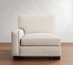 Build Your Own Turner Deep Seat Square Arm Sectional with Nailheads