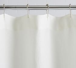 European Flax Linen Waffle Shower Curtain