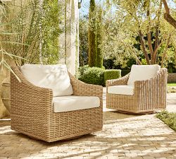Huntington Slim Slope Arm Swivel Outdoor Lounge Chair