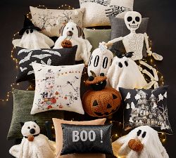 Gus the Ghost with Pumpkin Pillow