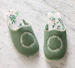 Monique Lhuillier Olive Orchard Slippers