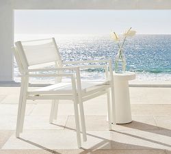 Fiji Metal &amp; Mesh Stackable Outdoor Lounge Chair