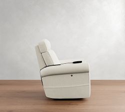 PB Comfort Roll Arm Deluxe Power Swivel Glider Recliner with Massage and Heat