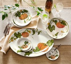 Rustic Pumpkin Salad Plates - Set of 4