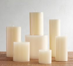 Unscented Wax Pillar Candle