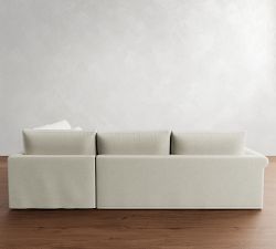 Westwood Roll Arm Deep Seat Slipcovered 3-Piece Sectional (125&quot;)