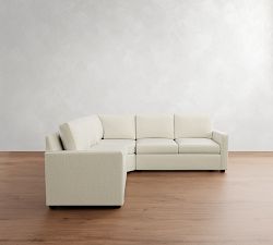 Cameron Modern Square Arm 3-Piece L-Shaped Wedge Sectional (104")