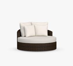 Torrey Wicker Round Swivel Outdoor Daybed