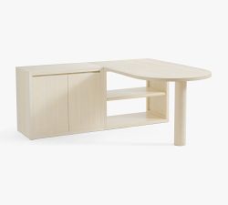 Cayman Peninsula Desk with Low Bookcase Suite (72&quot; x 66&quot;)