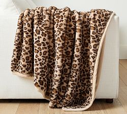 Faux Fur Cheetah Throw